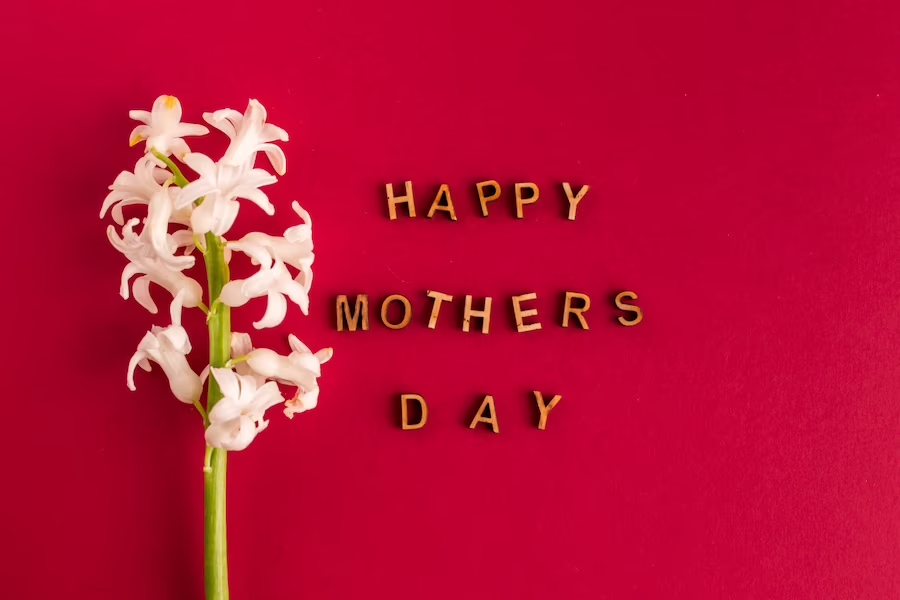 happy mothers day inscription near flower 23 2148109090